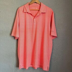 Walter Hagen Mens Golf Polo Short Sleeve Pink Strip Size XL 11 Majors Shirt